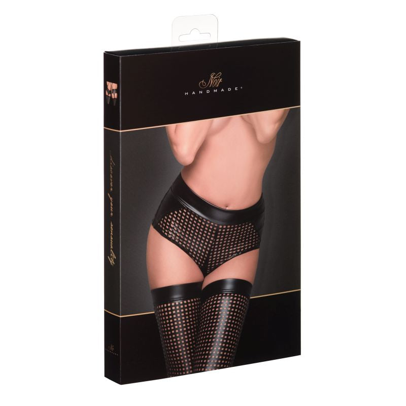 Noir Power Wetlook Ladies Lasercut Shorts Size L