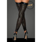 Noir Ladies Lasercut Stockings Size L