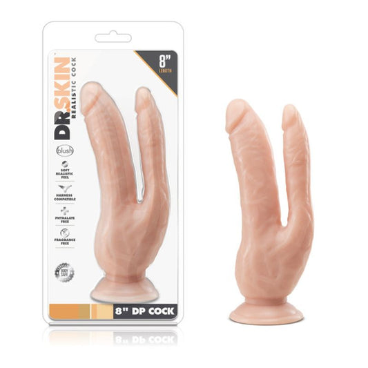 Dr Skin DP Cock 8" Double Dildo Dong