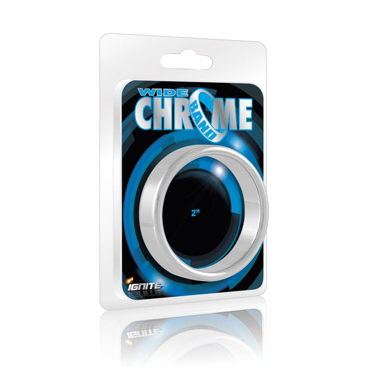 Si Novelties Wide Band Chrome Cock Ring 51mm