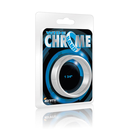 Si Novelties Wide Band Chrome Cock Ring 44mm