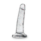 Blush Novelties Naturally Yours Glitter Dong Clear 5.5" Dildo w Suction Cup