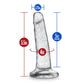 Blush Novelties Naturally Yours Glitter Dong Clear 5.5" Dildo w Suction Cup