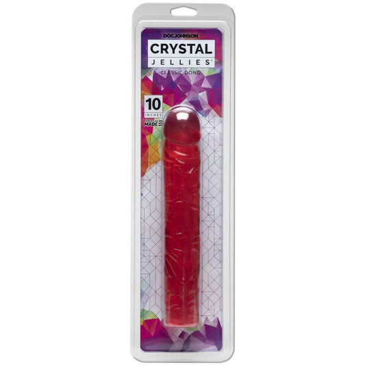 Doc Johnson Crystal Jellies Classic Dong 10" Pink