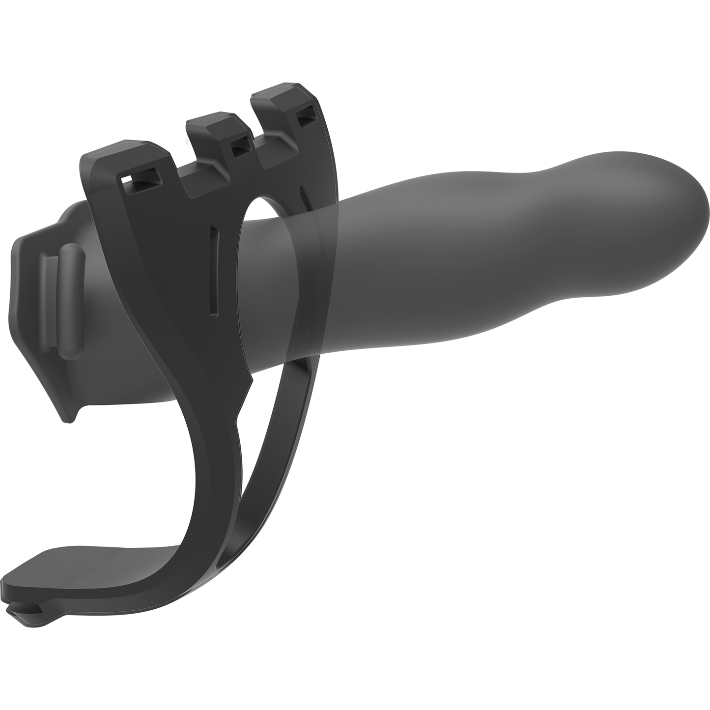 Doc Johnson Body Extension Be Daring 7.5" Bulbed Dong 2 Pc Hollow Silicone Strap-On Set