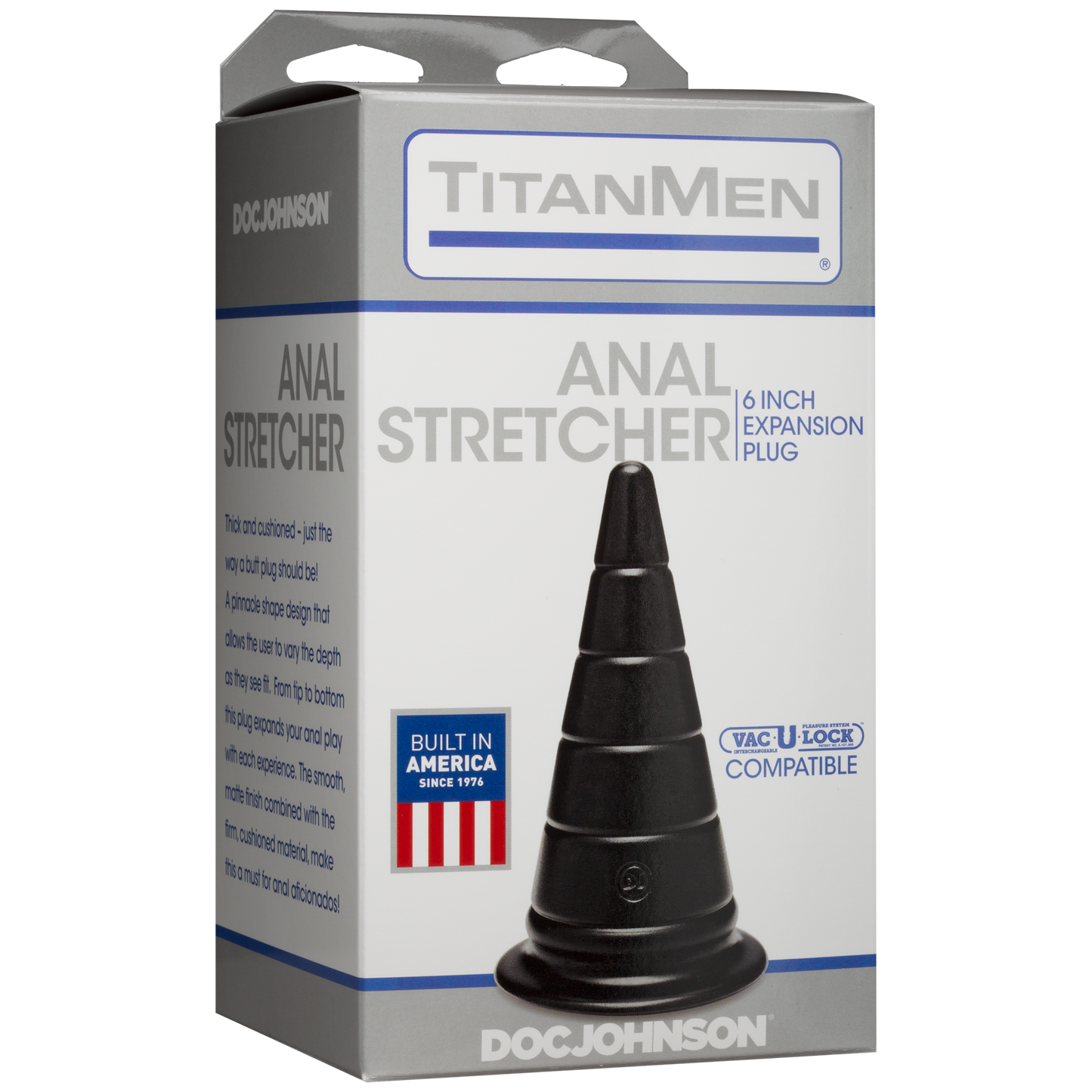 Doc Johnson TitanMen Anal Stretcher 6" Expansion Plug Black