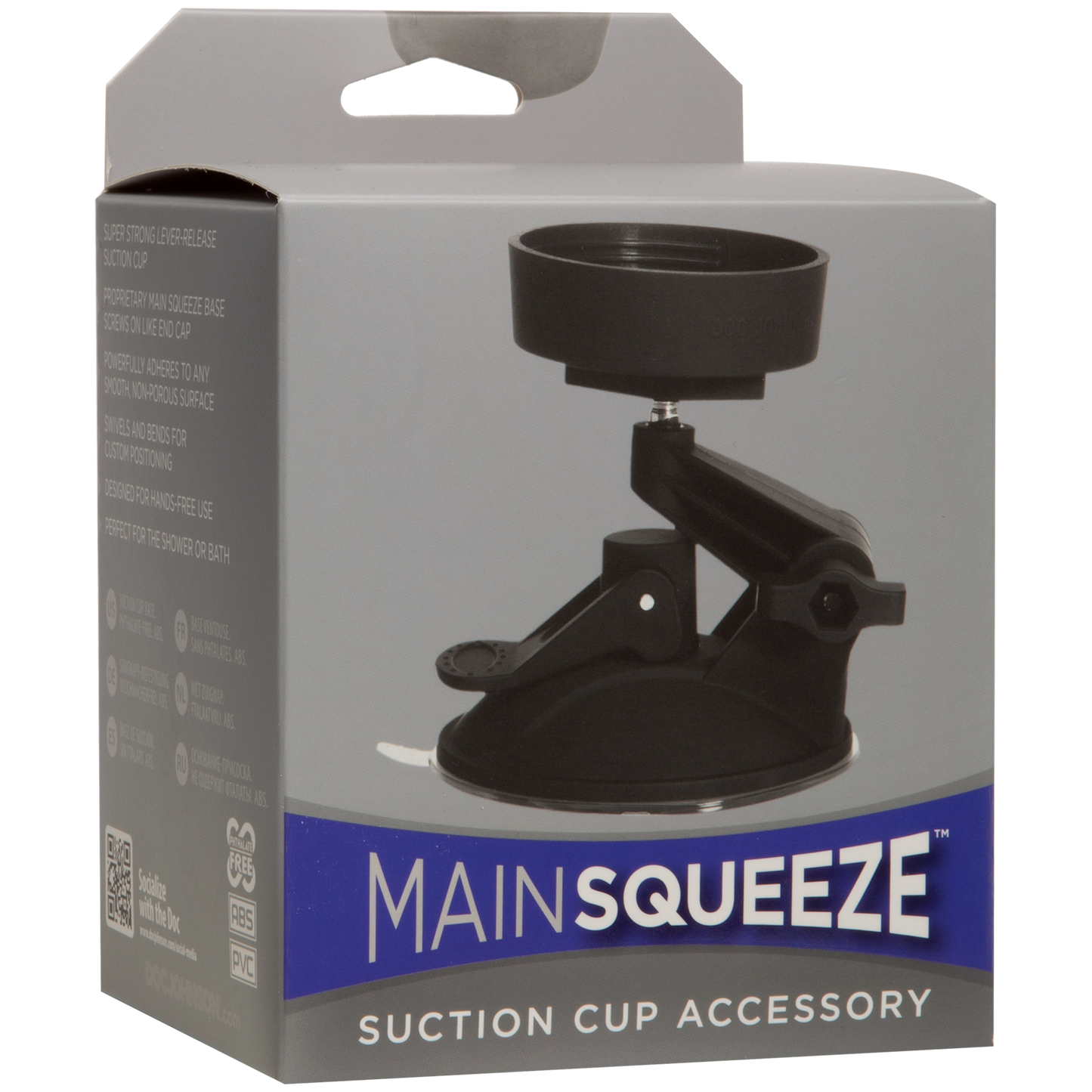 Doc Johnson Main Squeeze Suction Cup Accessory Black