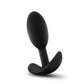 Blush Novelties | Anal Adventures Platinum Silicone Vibra Slim Plug Small - Black 8.9cm Small Butt Plug with Internal Ball