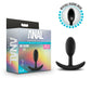 Blush Novelties | Anal Adventures Platinum Silicone Vibra Slim Plug Small - Black 8.9cm Small Butt Plug with Internal Ball