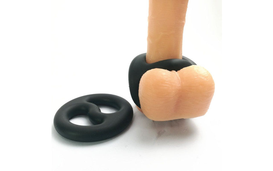 Brutus Yin Yang Silicone Cock and Ball Duo Ring