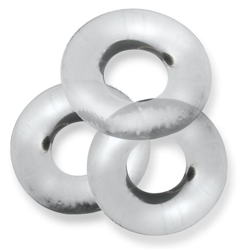 OxBalls Fat Willy 3 Pc Jumbo Cock Rings Clear