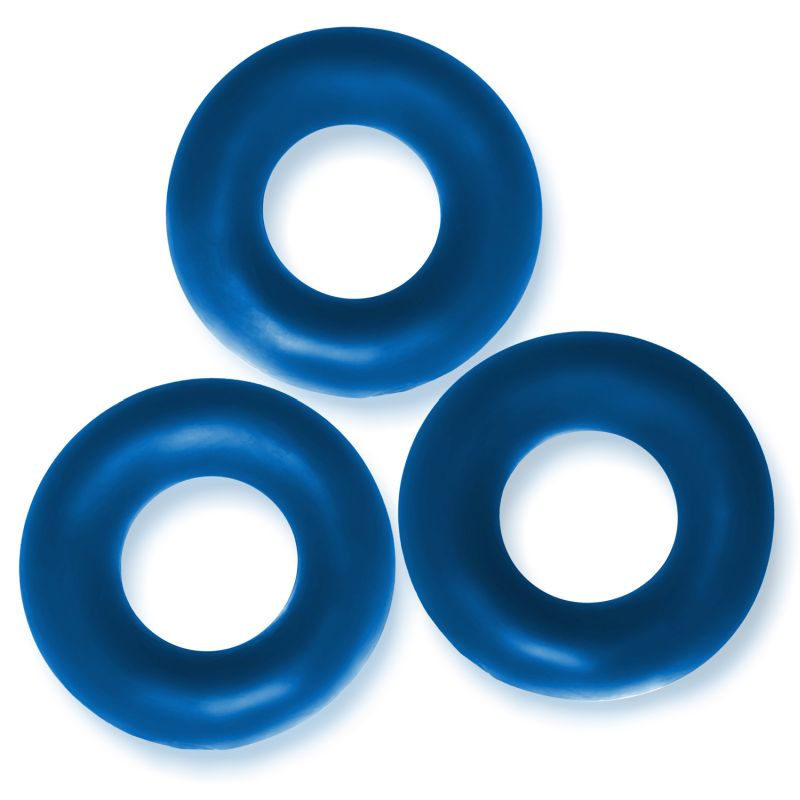 OxBalls Fat Willy 3 Pc Jumbo Cock Rings Space Blue