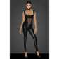 Noir Power Wetlook Overall w Tulle Panel Size S/M/L