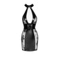Noir Power Wetlook Short tulle dress w Inserts & Corset Size S/M/L