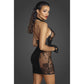 Noir Power Wetlook Short tulle dress w Inserts & Corset Size S/M/L