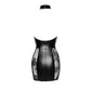Noir Power Wetlook Short tulle dress w Inserts & Corset Size S/M/L