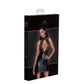 Noir Power Wetlook Short Dress w Skirt & Tulle Top Size S/M/L