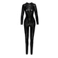 Noir Long Button Up PVC Overall Black Size S/M/L