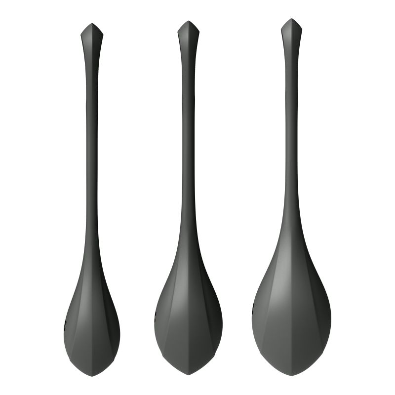 Satisfyer Yoni Power 2 Balls Training Set Black 3 Pc Pieces Kegel