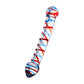 Sexus Glass Dildo Curved Blue/Red 20cm