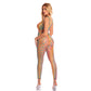 Pink Lipstick Rainbow 2 Pc Bodystocking Rainbow Size OS