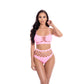 Pink Lipstick Neon Dreams 2 Pc Bra Set Pink Size OS