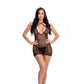 Pink Lipstick Spellbinding Mini Dress Black Size OS