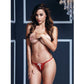 Baci Lace Up Front G String Panty Size XL
