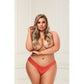 Baci Low Rise Lace Thong Orange Plus Size XL or 1X/2X or 3X/4X