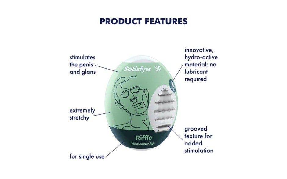 Satisfyer Masturbator Eggs Bubble/Crunchy/Fierce/Naughty/Riffle/Savage 1 or 3 Pc