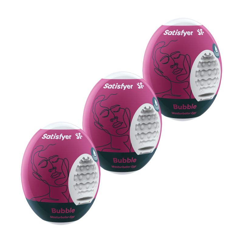 Satisfyer Masturbator Eggs Bubble/Crunchy/Fierce/Naughty/Riffle/Savage 1 or 3 Pc