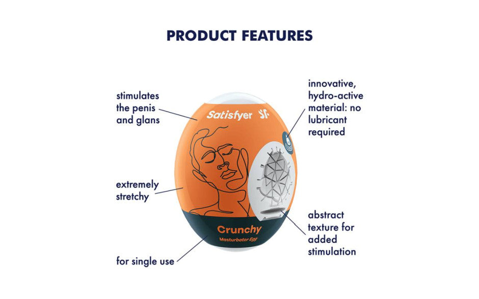 Satisfyer Masturbator Eggs Bubble/Crunchy/Fierce/Naughty/Riffle/Savage 1 or 3 Pc