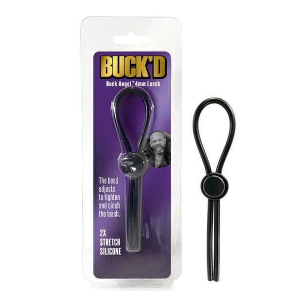 Demon Kat Buckd 4mm Adjustable Bead Leash - Adjustable Cock Ring