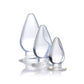 Master Series Triple Cones 3 Pc Anal Plug Set Clear