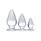 Master Series Triple Cones 3 Pc Anal Plug Set Clear