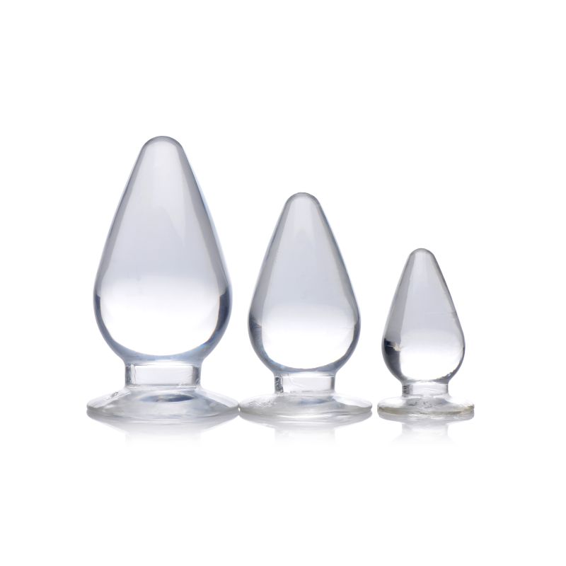 Master Series Triple Cones 3 Pc Anal Plug Set Clear