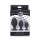 Master Series Triple Juicers Silicone Anal Plug Set Black
