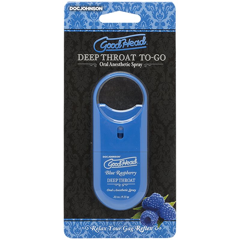 Doc Johnson GoodHead To-Go Deep Throat Spray Blue Raspberry 9ml