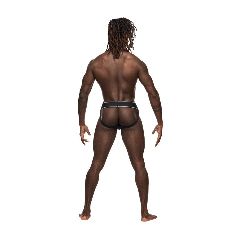 Male Power Modal Rib Jock Black Size S/M or L/XL