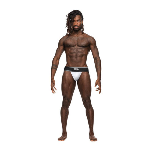 Male Power Modal Rib Jock White Size S/M or L/XL