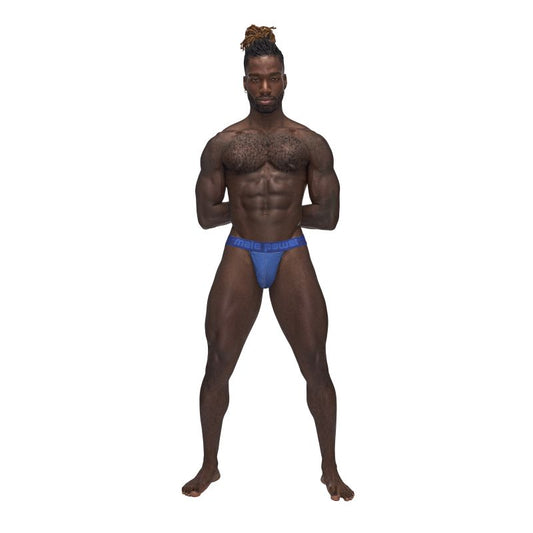 Male Power Sexagon Micro V Thong Black Size S/M or L/XL