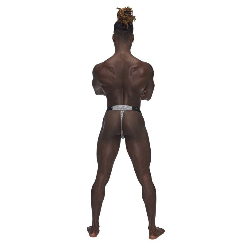 Male Power Sexagon Micro V Thong Grey Size S/M or L/XL
