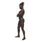 Male Power Casanova Uplift Micro Thong Black/Blue Size S/M