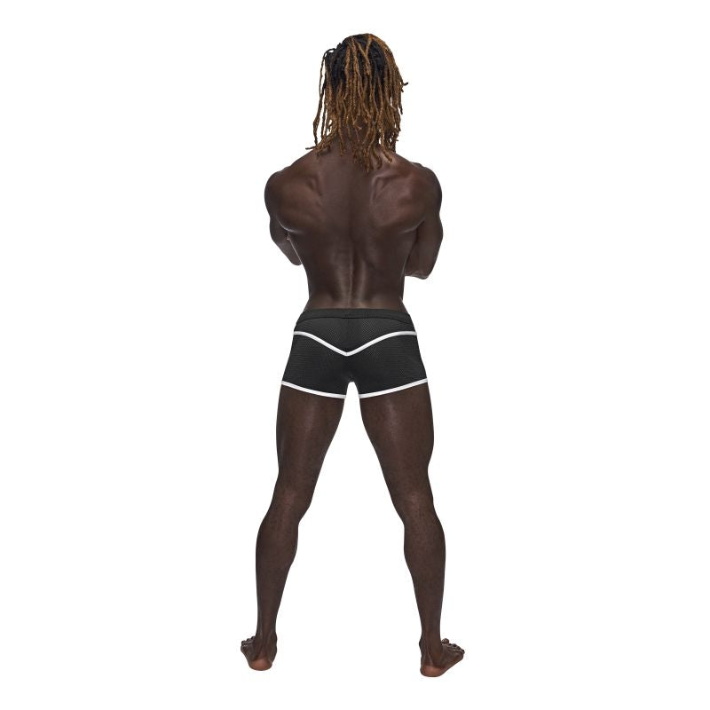 Male Power Sport Mesh Mini Short Black Size S/M/L/XL