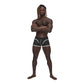Male Power Sport Mesh Mini Short Black Size S/M/L/XL
