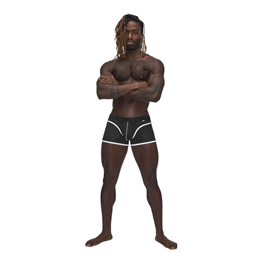 Male Power Sport Mesh Mini Short Black Size S/M/L/XL