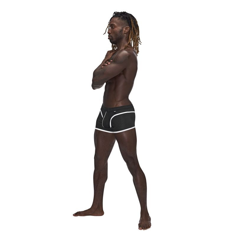 Male Power Sport Mesh Mini Short Black Size S/M/L/XL