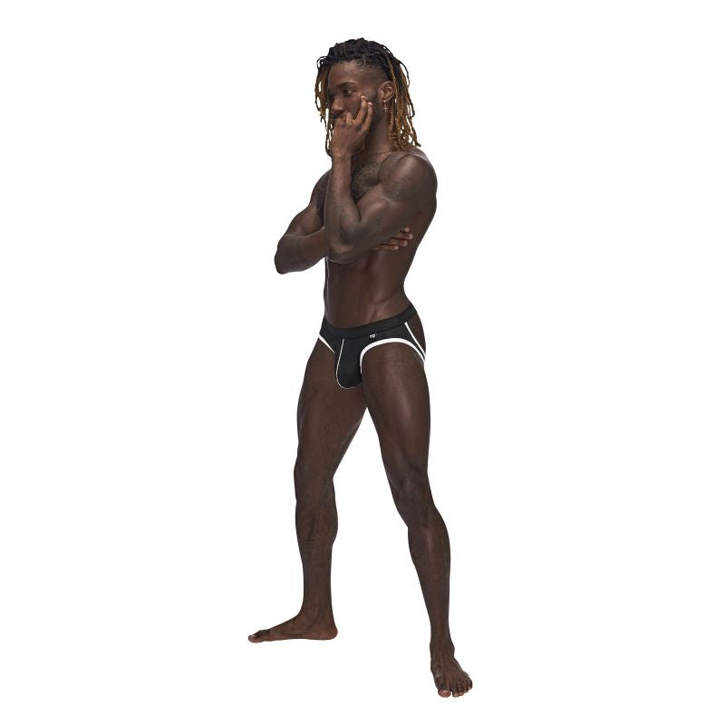 Male Power Sport Mesh Jock Black Size S/M or L/XL