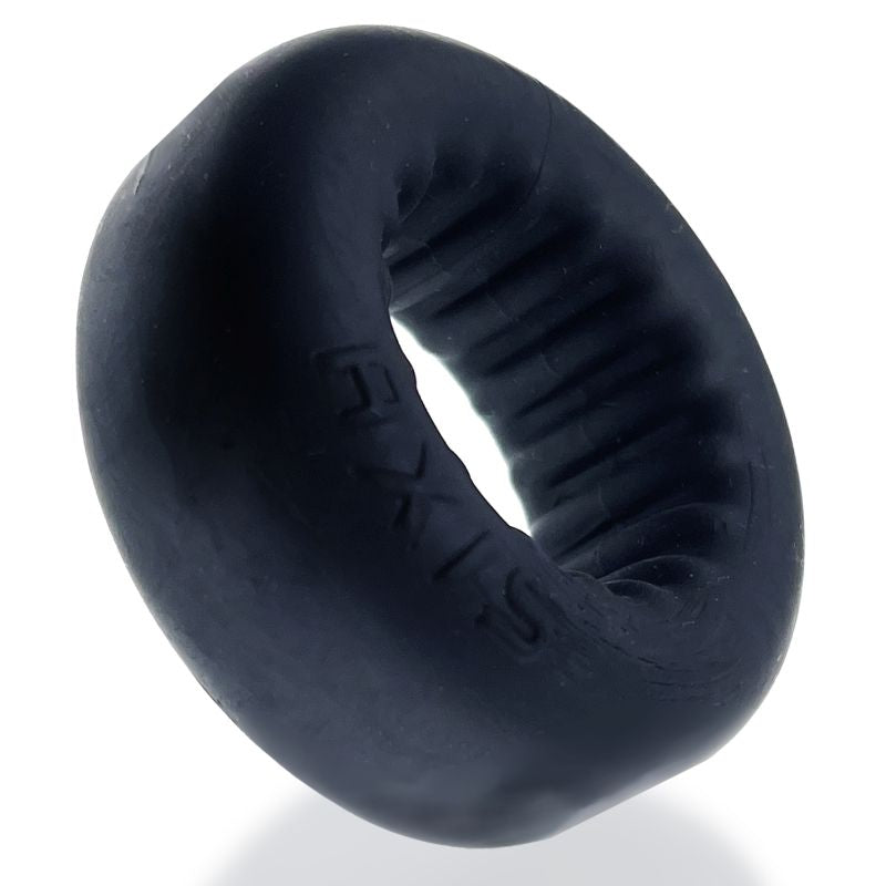 OxBalls Axis Inner Ribbed Griphold Cockring Cock Ring BLACK ICE