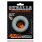 OxBalls Axis Inner Ribbed Griphold Cockring Cock Ring CLEAR ICE
